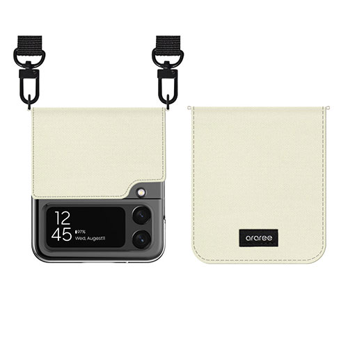 araree Galaxy Z Flip 4 Canvas Diary ܥ꡼ AR24785GZFP3IV