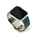 EGARDEN スクエアバックル本革バンド for Apple Watch 41/40/38mm ディープグリーン EG24865AWGN | Apple 関連...