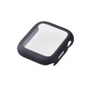 パソコン パーツ 部品 LAN スタンド 情報 マウス スマートフォン OA機器 周辺 スマホ デジタル関連 | エレコム Apple Watch 44mm用フルカバーケース プレミアムゴリラガラス 高透明 AW-20MFCGOBK(2)