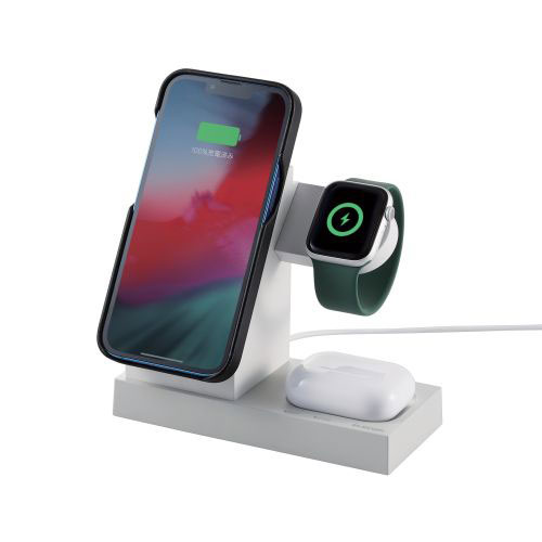 LAN ルーター パソコン スマートフォン スマホ OA機器 デジタル 情報 周辺 機器 パーツ デジタル関連 | エレコム 3in1マグネットワイヤレス充電スタンド 7.5W+5W+Apple Watch W-MS06WH