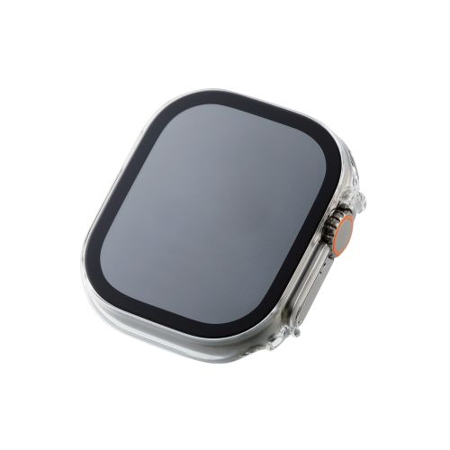 パソコン パーツ 部品 LAN スタンド 情報 マウス スマートフォン OA機器 周辺 スマホ デジタル関連 | エレコム Apple Watch 49mm用フルカバーケース プレミアムゴリラガラス 高透明 AW-22CFCGOCR