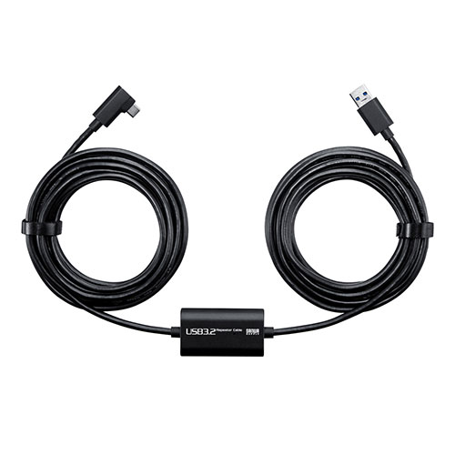 サンワサプライ USB3.2 A-TypeCロングケーブル(5m・VRヘッドセット対応) KB-USB-RLC305 | PC スマホ 機器 関連：アダプタ 延長 ケーブル タイプ 充電 メモリー usbメモリ ハブ コンセント 変換 充電器 容量 type