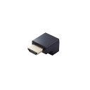 LAN デジタル パット 情報 スタンド ケース ルーター 周辺 スマホ パーツ アクセサリー デジタル関連 | エレコム HDMI L字型アダプター タイプA-タイプA スリム 下向き AD-HDAABS02BK(2)