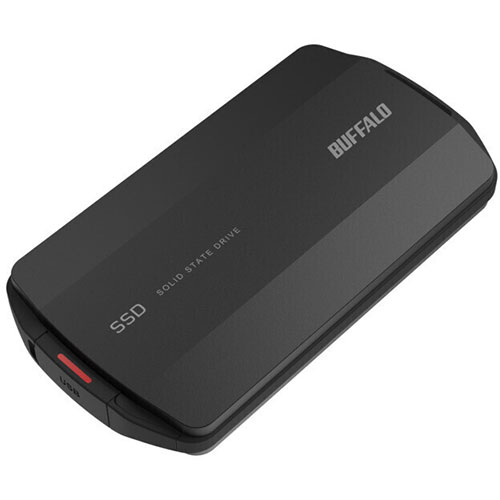 パソコン スマホ OA機器 デジタル 情報 周辺 機器 パーツ ケース スタンド アクセサリー デジタル関連 | BUFFALO バッファロー 外付けSSD 500GB ブラック SSD-PHP500U3-BA