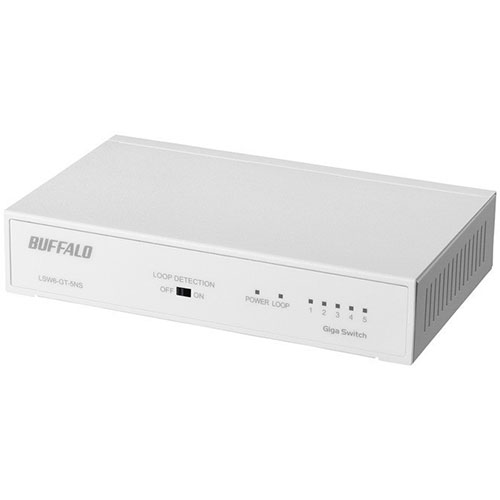 パット WEB LAN ルーター パソコン スマートフォン スマホ OA機器 デジタル 情報 周辺 デジタル関連 | BUFFALO バッファロー Giga対応 スイッチングハブ 5ポート ホワイト LSW6-GT-5NS WH