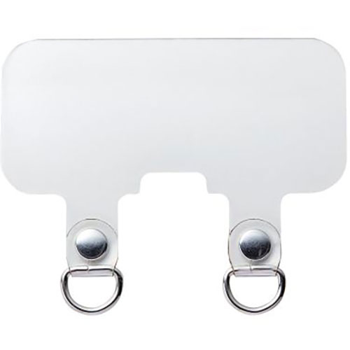 創造生活館のLAN ルーター パソコン スマートフォン スマホ OA機器 デジタル 情報 周辺 機器 パーツ デジタル関連 | エレコム ストラップホールシート 2枚入 2口タイプ クリア P-STHD2CR｜アングル2