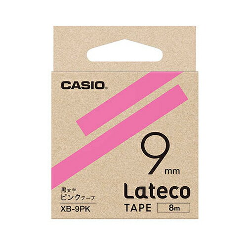 【5個セット】 カシオ計算機 Lateco 詰め替え用テープ 9mm ピンクテープ 黒文字 XB-9PKX5 | テープ 関連単語 お洒落 おしゃれ 医療 マスキング のり 詰替え ホルダー 両面 テプラ 詰め替え ライト カッター ボール メジャー ライター led