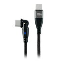 パソコン スマホ OA機器 デジタル 情報 周辺 機器 パーツ ケース スタンド アクセサリー デジタル関連 | 5個セット 日本トラストテクノロジー 180°回転コネクタPD100Wケーブル 1m ブラック 180RPD-10M-BKX5(2)
