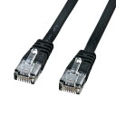【10個セット】 サンワサプライ カテゴリ6フラットケーブル0.5m(ブラック) KB-FL6-005BKNX10 | ケーブル 関連単語 デジタル usb PC 周辺機器 アクセサリー 転送 信号 DVI 変換 ケーブル HDMI VGA インターフェース ディスプレイ パソコン DVD アナログ(2)