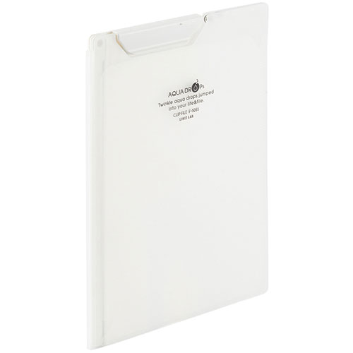 LIHIT LAB. AQUA DROPs クリップファイル A5 乳白 F-5065-1-MW 関連：(おすすめ 送料無料 グッズ 商品 ..