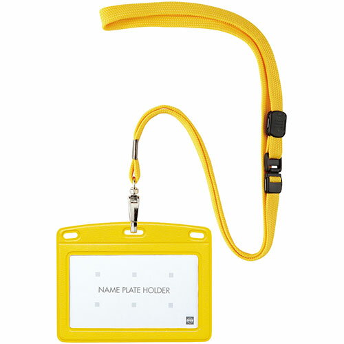 オープン工業 吊り下げ名札 レザ調 ヨコ名刺 1枚 黄 OPEN-K-N-123P-YE | 名刺 関連単語 名刺入れ レデ..