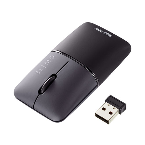 LAN ルーター パソコン スマートフォン スマホ OA機器 デジタル 情報 周辺 機器 パーツ デジタル関連 | サンワサプライ 静音ワイヤレスブルーLEDマウス SLIMO 充電式 USB A MA-WBS310BK