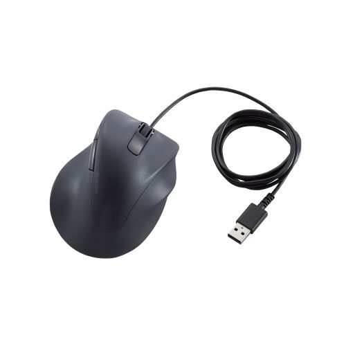 機器 パーツ ケース スタンド アクセサリー 部品 マウス パット WEB LAN ルーター デジタル関連 | エレコム 静音 有線マウス EX-G 5ボタン Lサイズ M-XGL30UBSKBK