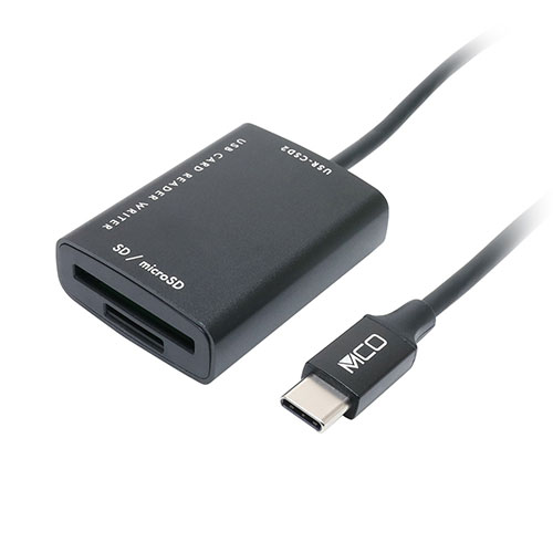 MCO SD microSDカードリーダ Type-C 70cm USR-CSD2/BK | SDカード 関連単語 リーダー gb 128 256 64 32 512 ケース switch タイプ c メモリー usb 記憶 周辺機器 アクセサリー pc スマホ 容量