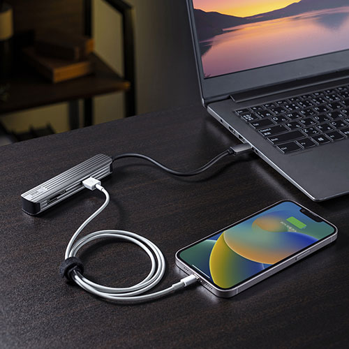 サンワサプライ USB Type-Cマルチ変換アダプタ(HDMI+カードリーダー付) USB-3TCHC5S | パソコン 周辺機器 関連：コンセント 充電器 延長 タイプ メモリー アダプタ ハブ 容量 ケーブル 充電 変換 type usbメモリ