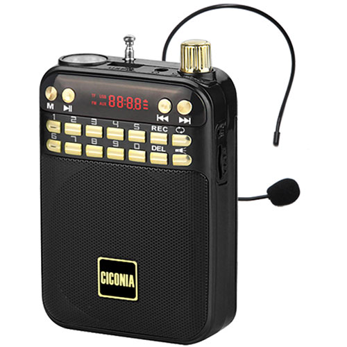 センター商事 CICONIA ハンズフリー拡声器スピーカー K268BK | スピーカー ヘッドホン ヘッドフォン 関連単語 アンプ テレビ tv pc ケーブル マイク bluetooth 高音質 ブルートゥース 手元 ワイヤレス 有線 スタンド カバー マイク付き 子供用