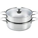 ルチェンテ IH対応二段蒸し器23cm K20883616 ジャンル(キッチン用品 食器 調理器具 調理器具 製菓器具 調理器具 電子レンジ用調理器具)