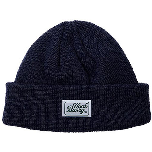 MACK BARRY マクバリー 【BEANIE(ビーニー)】 CLASSIC LABEL SHORT BEANIE ネイビー MCBRY70412 関連(帽子)