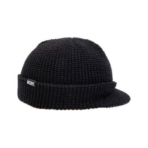 MACK BARRY マクバリー 【BEANIE(ビーニー)】 M VISOR CAP BEANIE ブラック MCBRY72812 ジャンル(小物 ニット帽 帽子 メンズ帽子 バッグ ブランド雑貨)