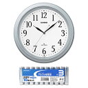 カシオ計算機 CASIO 電波掛時計 シルバー + アルカリ乾電池 単3形10本パックセット IQ-1005J-8JF+HDLR6/1.5V10P | 時計 関...