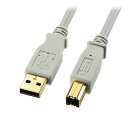 パソコン スマホ タブレット PC アクセサリー USB2.0規格に対応(USB-IFの認証を取得) USBポートを持つ機器同士の接続に 金メッキコネクタ採用 ライトグレー・1.5m USB2.0規格・USB1.1規格準拠のパソコンとUS(2)