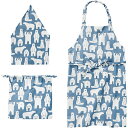 【5セット】 レップ キッズエプロン3点 コニー ブルー REP-501016X5 ジャンル(食器 調理器具 キッチンファブリック キッチン用品 エプロン 配膳...