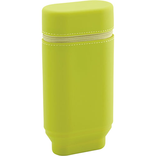 【5個セット】 LIHIT LAB. スタンドペンケース オーバルタイプ L イエローグリーン A-7695-6 -YGX5 ジャンル(手芸 文房具 事務用品 ...
