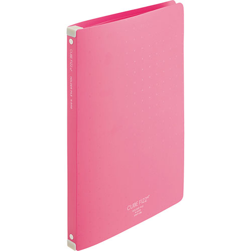 【5個セット】 LIHIT LAB. CUBE FIZZ ホルダーファイル(ワイヤ式) ピンク N-6400-12-PKX5 ジャンル(ファイル 手芸 文房具 ...