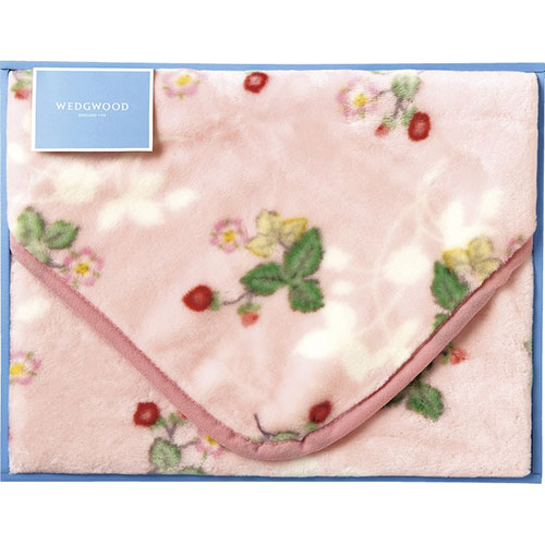 ウェッジウッド ワイルドストロベリー アクリルひざ掛け(毛羽部分) ピンク C5091017 | 衣類 毛布 ひざ..