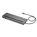パソコン スマホ PC 周辺機器 便利グッズ HDMI映像出力端子を2ポート搭載し 最大2台のディスプレイへの4K映像出力に対応したドッキングステーション USB機器を5台まで接続できる5ポートUSBハブ仕様 USB Type-Cケ(2)
