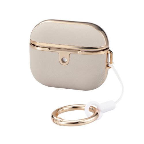 エレコム AirPods(第3世代)用&me サイドメッキソフトレザーケース グレージュ×ゴールド AVA-AP5ULMGB 関連(送料無料 通販 グッズ 商品...