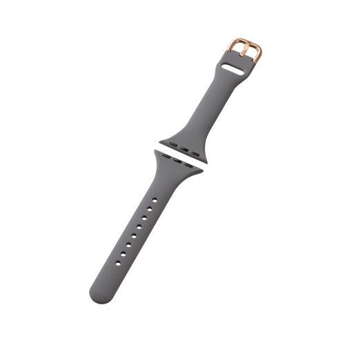 パソコン パーツ 部品 LAN スタンド 情報 マウス スマートフォン OA機器 周辺 スマホ デジタル関連 | エレコム Apple Watch用 シリコンバンド スリムタイプ 41 40 38mm &me チャコールグレー AW-41BDSCJGY