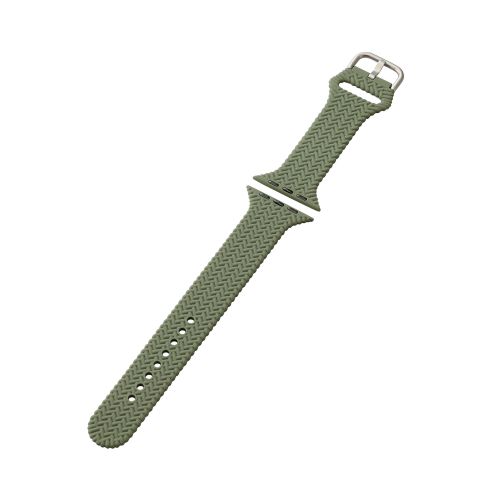 情報 周辺 機器 パーツ ケース スタンド アクセサリー 部品 マウス パット WEB デジタル関連 | エレコム Apple Watch用 シリコンバンド 編込デザインタイプ 49 45 44 42mm グリーン AW-45BDSCBGN