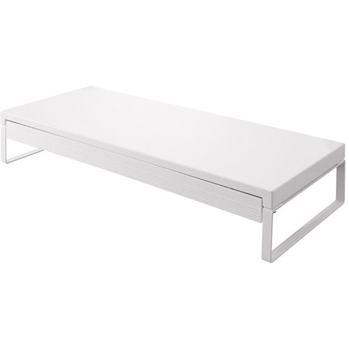 人気 冬 お歳暮 ギフト クリスマス プレゼント LIHIT LAB. 机上台 幅590mm 引出し付 ホワイト A7338-0-WH