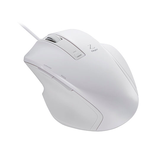 情報 周辺 機器 パーツ ケース スタンド アクセサリー 部品 マウス パット WEB デジタル関連 | Digio デジオ 有線5ボタンBlueLEDマウス ホワイト MUS-UKF130W