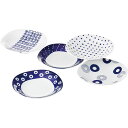 美濃焼 Indigo Japan 藍丸紋 パスタ&カレー5枚揃 K20687124 ジャンル(キッチン用品 食器 調理器具 食器 カトラリー グラス 食器 皿 プレート)(3)