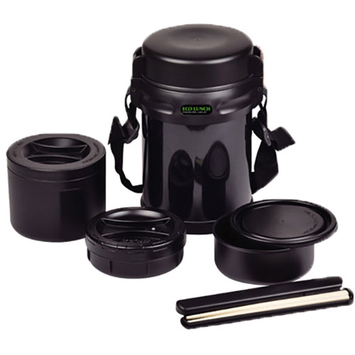 パール金属 エコランチ ダブルステンレスランチジャー1800 ブラック HB-0254 ジャンル(調理器具 弁当箱 キッチン用品 保温ランチジャー 食器 水筒)