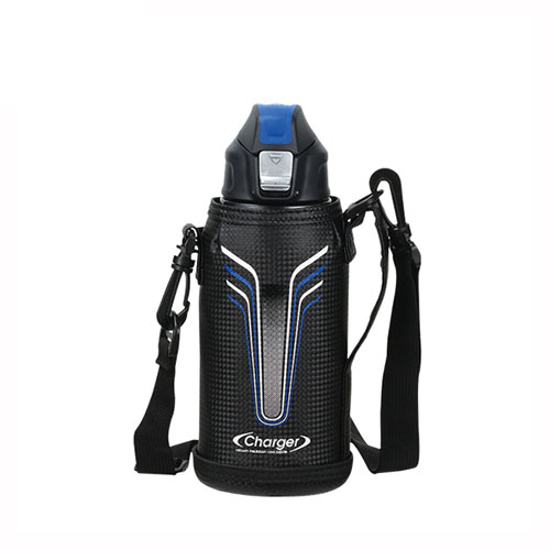 パール金属 チャージャーネオ ダイレクトボトル800 ブルー×ブラック ポーチ付 HB-5248 | ポーチ バッグ 鞄 カバン 関連単語 かばん 男性 女性 スタンド 小物入れ メンズ 旅行 大きめ 小さめ ライト レディース 男 女 おしゃれ 持ち手 カバー