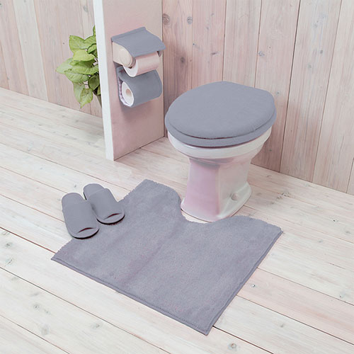 ヨコズナクリエーション カラーショップ トイレマット スモークブルー 845030 関連（避難グッズ 転倒 防災 用品 安全 グッズ 避難 火災 固定)