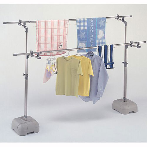 天馬 出しっぱなしでもスタイリッシュに決まる室内物干し 軽くて丈夫 オールステンレス 洗濯 インテリア物干し タオルスタンド 幅64×奥行6-64×高さ85cm PSI-06 省スペース 部屋 ものほし 室内干し 簡単 室内 タオル干し 高品質