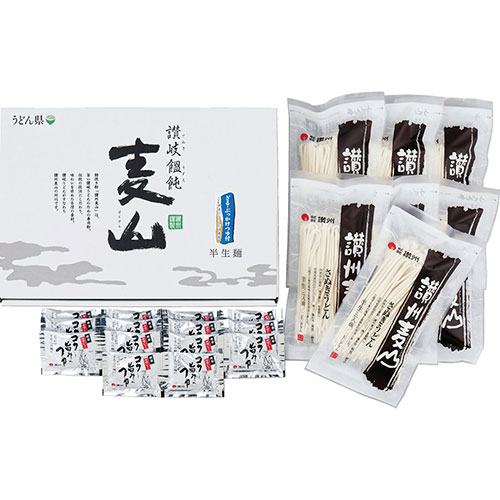 讃州 讃岐半生饂飩「麦山」ぶっかけ ざる用つゆ付セット 半生うどん(250g)×7 コクと旨みのつゆ(20ml)×14 V3032114T ジャンル（詰め合わせ 麺類 食品 セット）