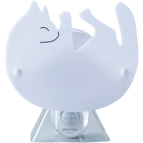 スマイルキッズ ウォールセンサーライト ねこ ASL-3308NE ジャンル(ライト インテリア 壁掛け照明 寝具 収納 照明器具)