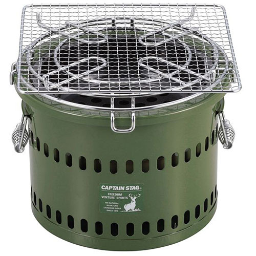 キャプテンスタッグ ポータブル 水冷七輪 オリーブ UG-0090 関連(日常 生活 暮らし グッズ 商品 アイデア 時短 便利 父の日 母の日 クリスマス 結...