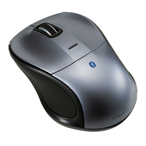 Digio デジオ 小型Bluetooth 静音3ボタンBlueLEDマウス グレー MUS-BKT111GY | Bluetooth wifi 無線 ワイヤレス 関連単語 ブルートゥース イヤホン スピーカー マウス 送信機 トランスミッター 変換 機器 ルーター 中継器 usb 充電 キーボード 充電器