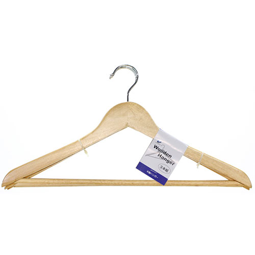 【5セット】 シンコーハンガー 木製ハンガー3本組 MMT21100X5 ジャンル(収納 寝具 インテリア タンス 収納家具 チェスト)