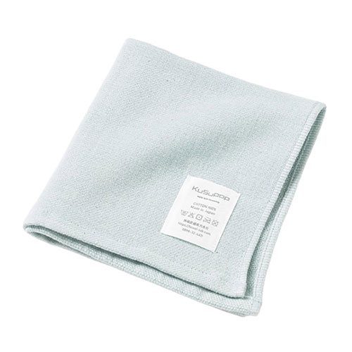 楠橋紋織 KuSu POP ツイルガーゼ 3重ガーゼ ウォッシュタオル 32cm×34cm ブルー 1-69031-51-B 関連（ア..