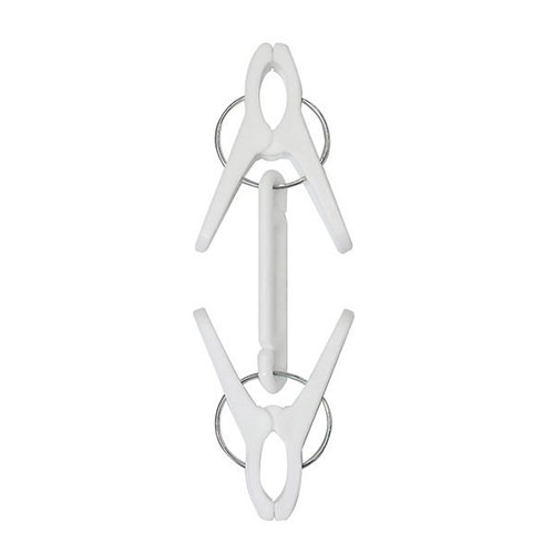 【10セット】 東和産業 NSR ニコニコピンチ4P ホワイト 24836X10 ジャンル（洗濯バサミ 文房具 手芸 日用品雑貨 洗濯用品）