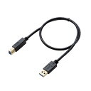 PC パソコン スマホ 周辺機器 便利 グッズ 3セット エレコム USB3.0ケーブル/A-Bタイプ/AV売場用/0.5m/ブラック DH-AB3N05BKX3USB3.0(Standard-A)端子をもつ外付け用ハードディスク録(2)