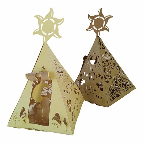 人気 冬 お歳暮 ギフト クリスマス プレゼント トラストプリンティング 切り絵キット MIKI KAJITA 立体テント 森の秘密 レモンイエロー/アースカラ...