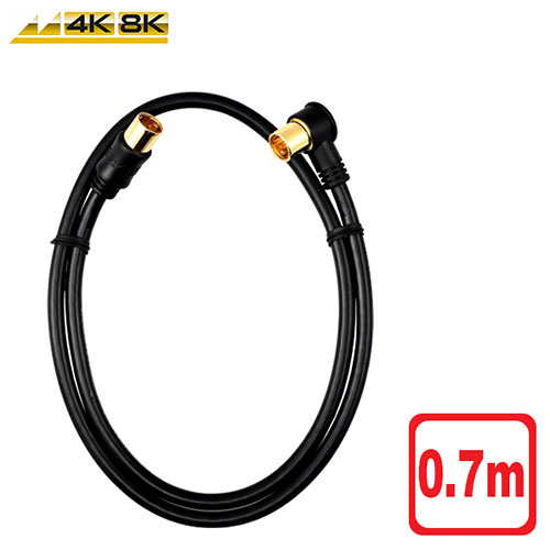 【5セット】 日本アンテナ テレビ接続ケーブル 0.7m ブラック 4GLS07B20X5 | バンド マグネット ジョイ..